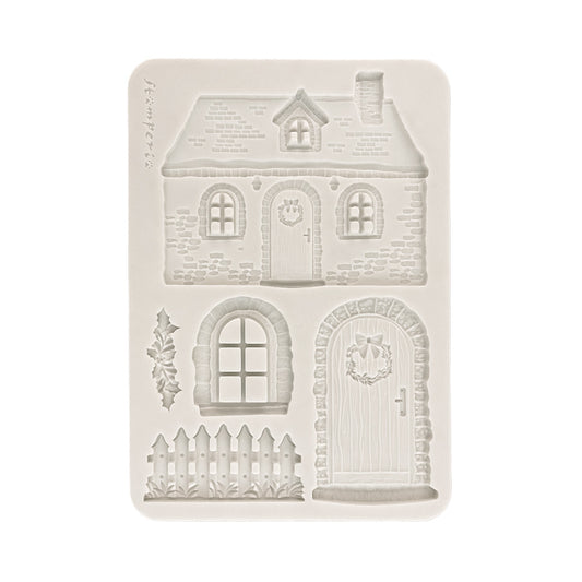 Stamperia  - Silicon mold A5 - Christmas cottage