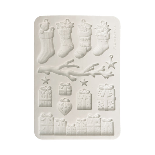 Stamperia  - Silicon mold A5 - Christmas socks and presents