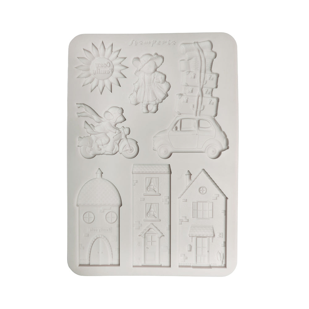 Stamperia  - Silicon mold A5 - Cozy Family birds