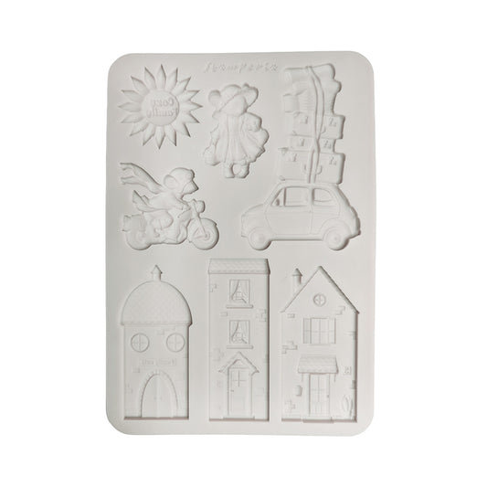 Stamperia  - Silicon mold A5 - Cozy Family birds