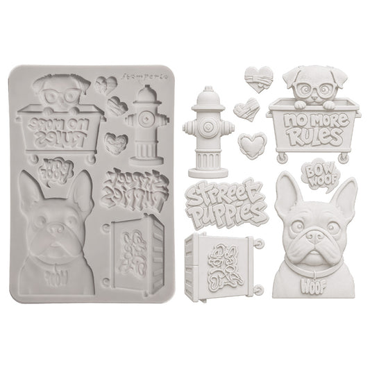 Stamperia  - Silicon mold A5 - Furry Friends - 2 Dogs
