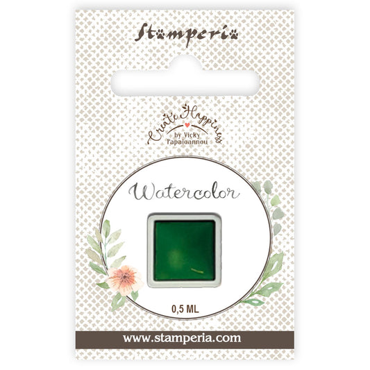 Pre Order - Stamperia- Create Happiness - Watercolours refill - Leaf Green