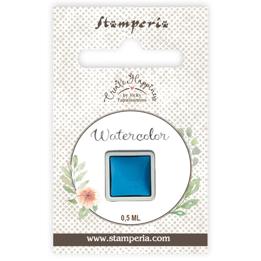 Pre Order - Stamperia- Create Happiness - Watercolours refill - Cerulean Blue