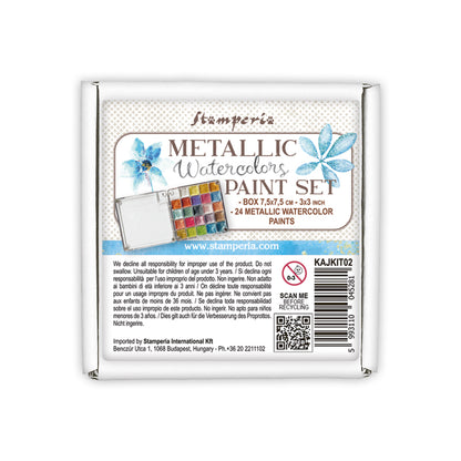 Stamperia- Metallic Water colours paints set - 24 colours