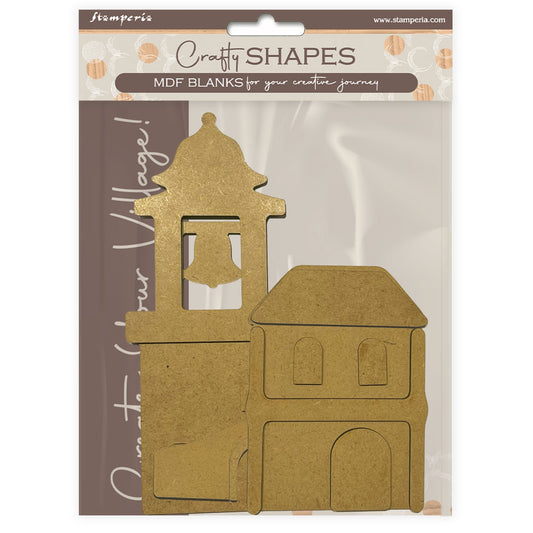 Stamperia - Crafty Shapes - Silent Sea Bell Tower and Bridge Landscapes*