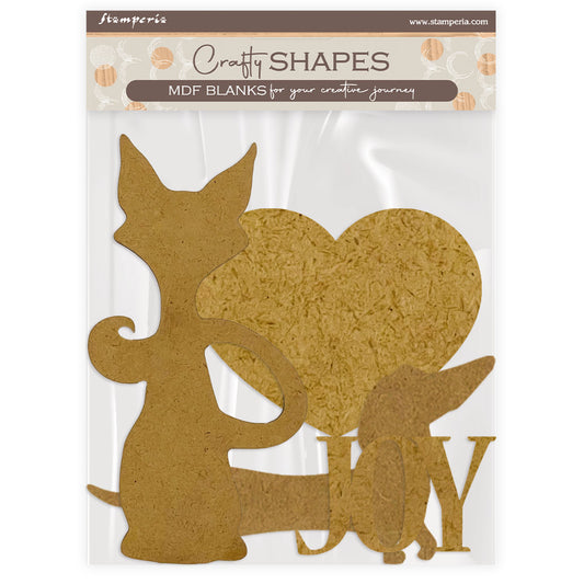Stamperia - Crafty Shapes - Furry Friends dog and cat silhouette