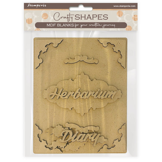 Stamperia - Crafty Shapes - Herbarium Silvae diary cover