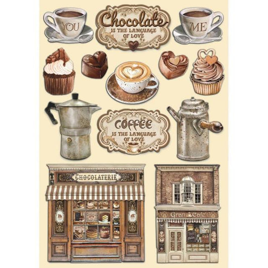 Stamperia - A5 - Wooden Shapes - Coffee and Chocolate*