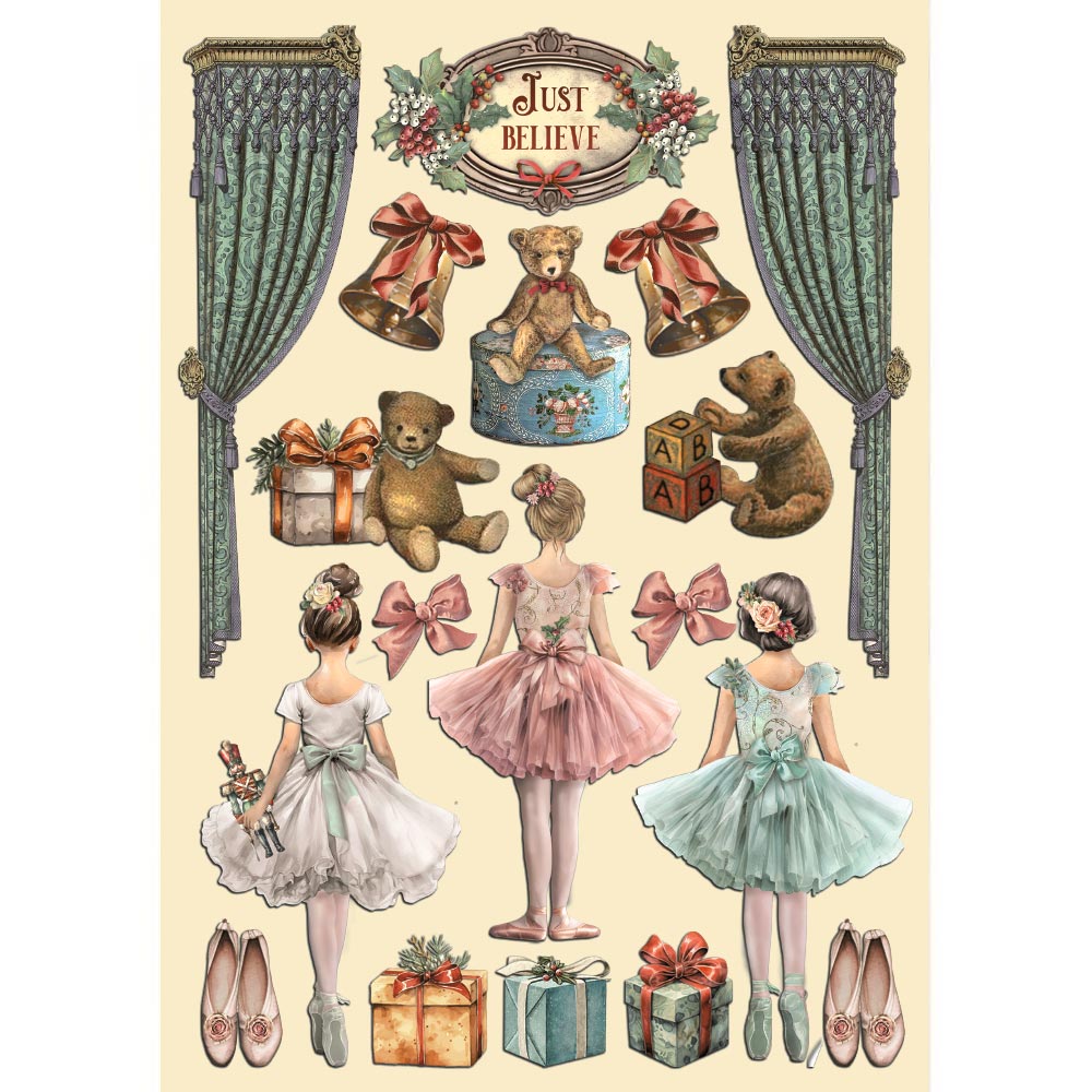 Stamperia - A5 - Wooden Shapes - The Nutcracker Ballet and Teddy**