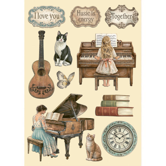 Stamperia - A5 - Wooden Shapes - Symphony