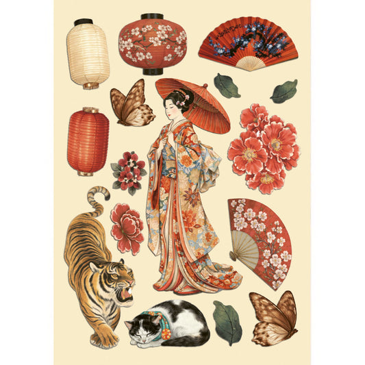 Stamperia - A5 - Wooden Shapes - Oriental Garden