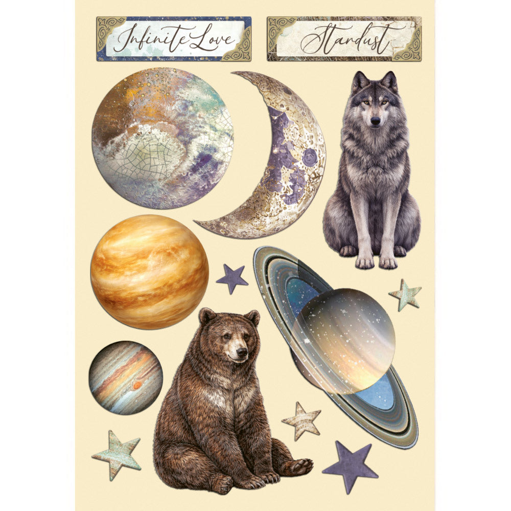 Stamperia - A5 - Wooden Shapes - Cosmos