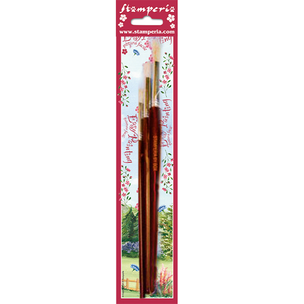 Stamperia- Set 2 standarino brushes 3 sizes - 6,8,12
