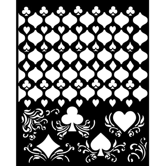 Stamperia - Mix Media Stencil - 20 X 25  Master of Magic cards pattern