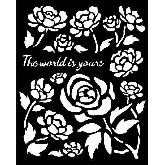 Stamperia - Mix Media Stencil - 20 X 25 Timeless Roses