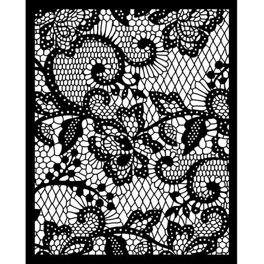 Stamperia - Mix Media Stencil - 20 X 25 Quiet Days floral lace