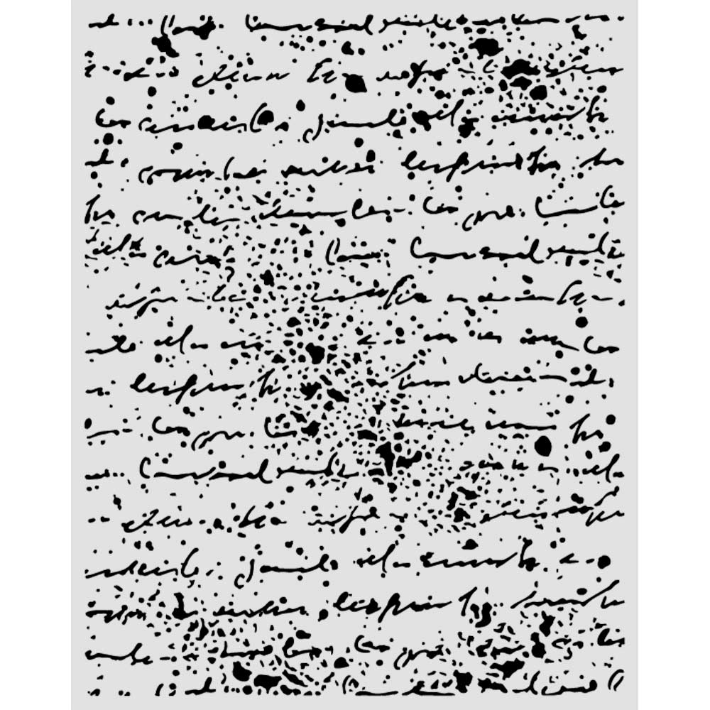 Stamperia - Mix Media Stencil - 20 X 25 Cosmos handwriting
