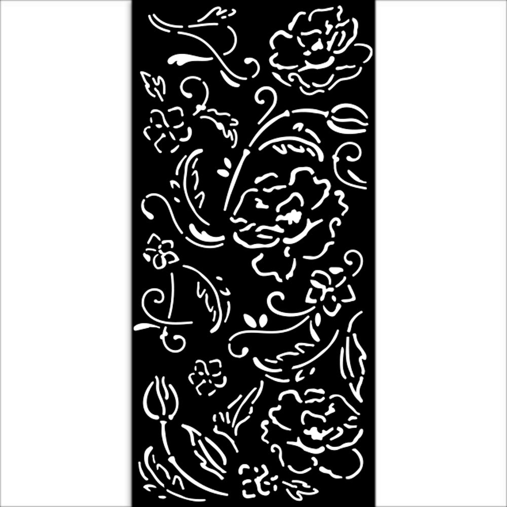 Stamperia- Thick Stencil 12 X 25cm- Old Lace Flowers