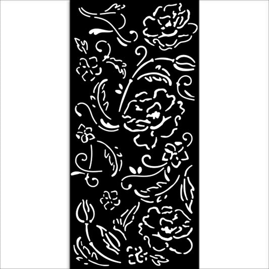 Pre Order Stamperia- Thick Stencil 12 X 25cm- Old Lace Flowers