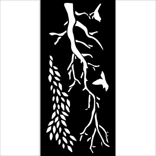 Pre Order - Stamperia- Thick Stencil 12 X 25cm- Create Happiness dewdrops branches