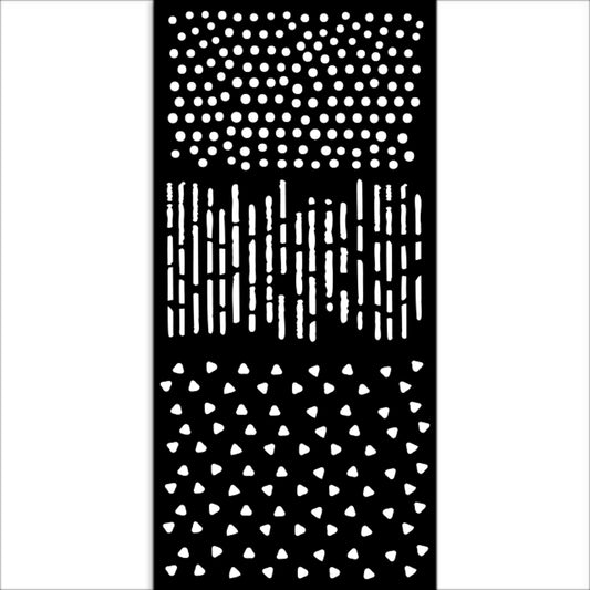 Pre Order - Stamperia- Thick Stencil 12 X 25cm- Create Happiness dewdrops patterns