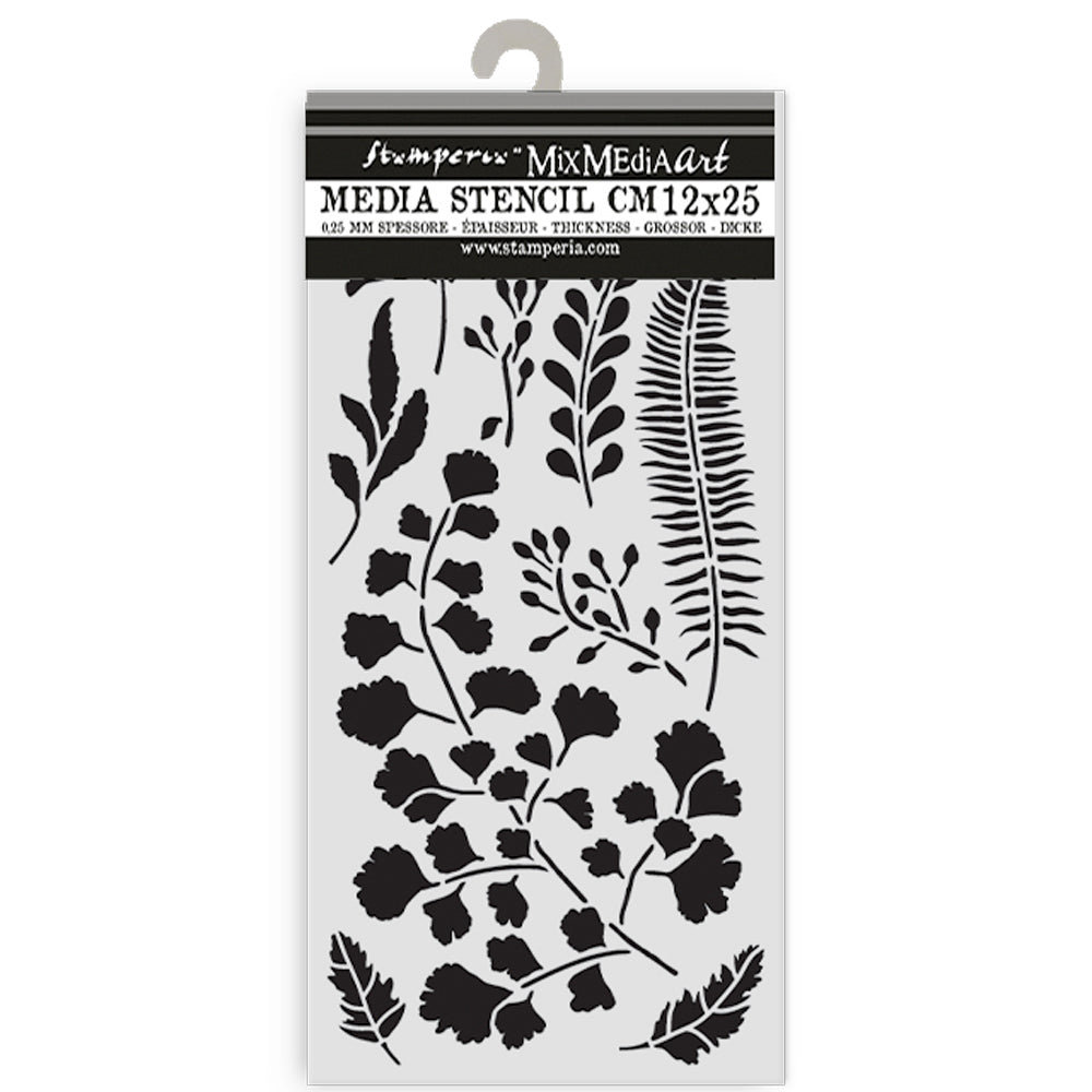 Stamperia- Thick Stencil 12 X 25cm- Herbarium Silvae - Leaves