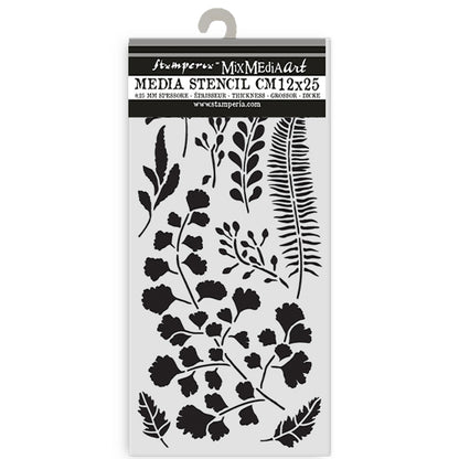 Stamperia- Thick Stencil 12 X 25cm- Herbarium Silvae - Leaves