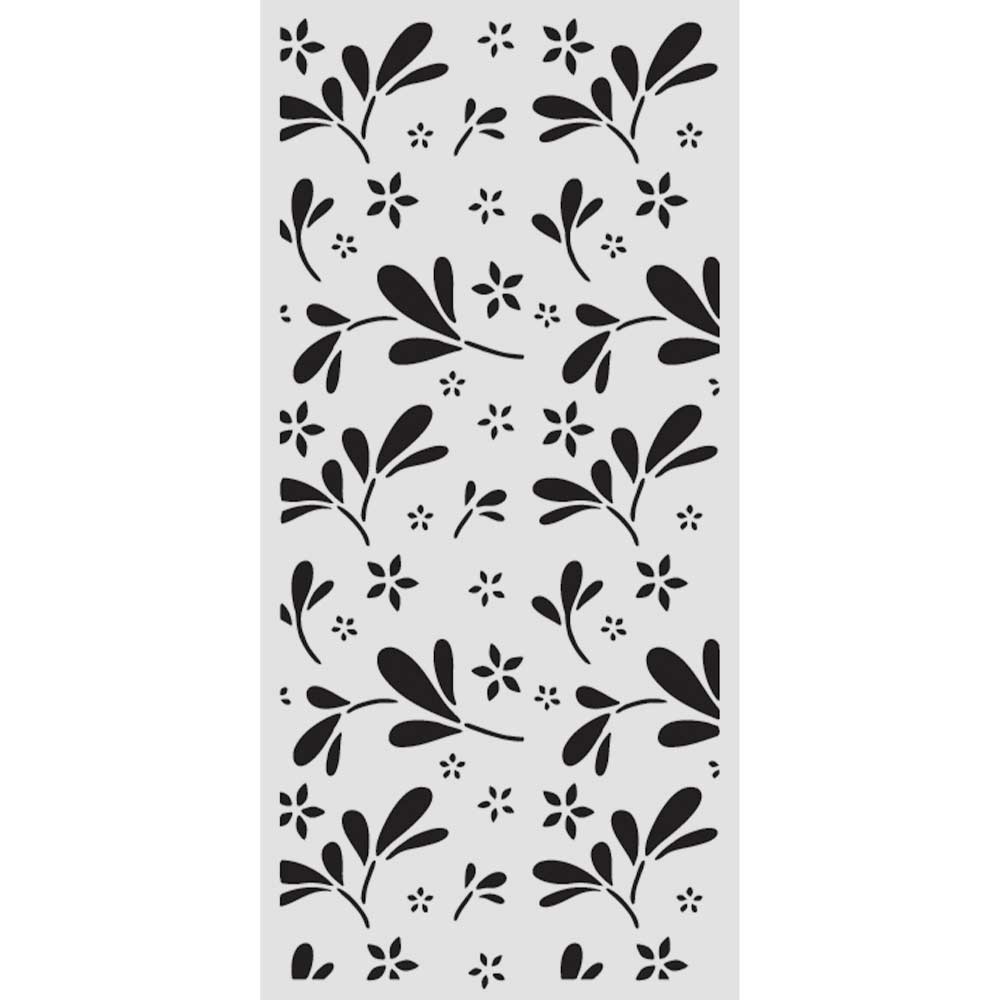 Stamperia- Thick Stencil 12 X 25cm- Family big flower pattern