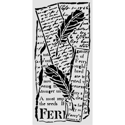 Stamperia- Thick Stencil 12 X 25cm- All Around letters and feathers