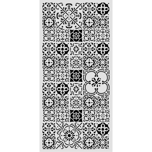 Stamperia- Thick Stencil 12 X 25cm- All Around tile
