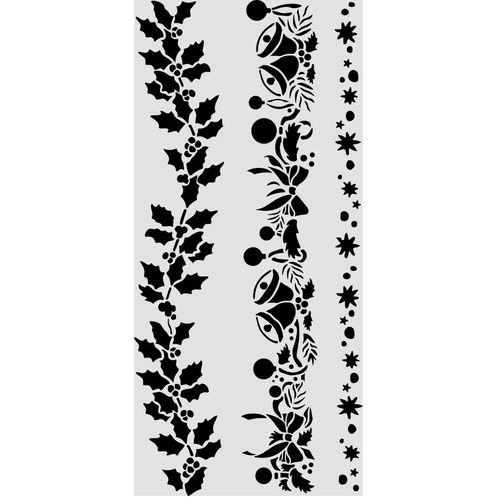 Stamperia- Thick Stencil 12 X 25cm- Christmas Borders