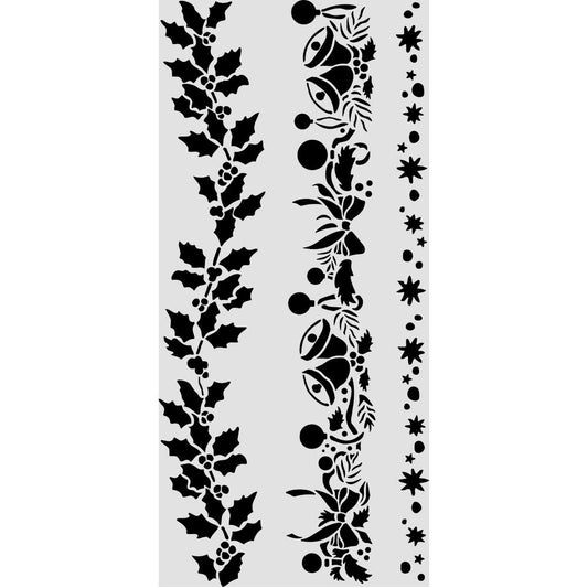 Stamperia- Thick Stencil 12 X 25cm- Christmas Borders