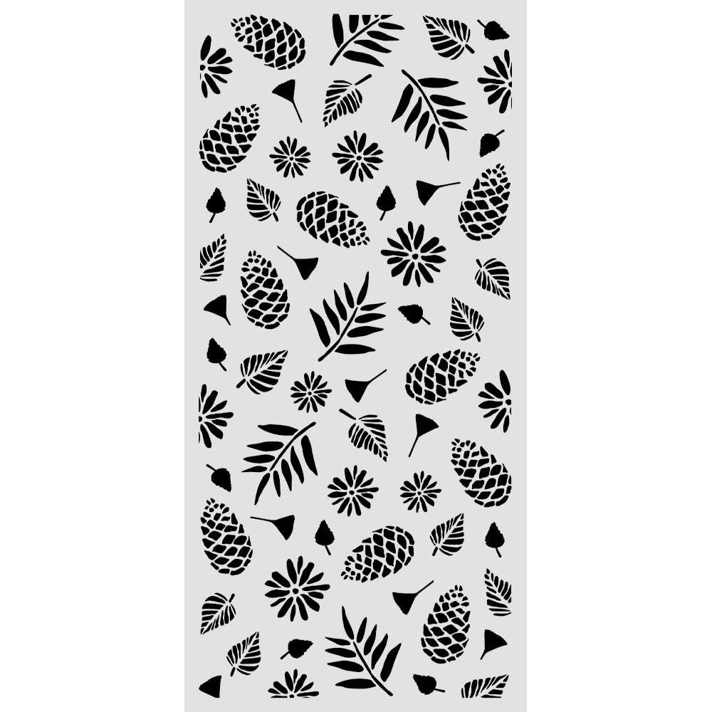 Stamperia- Thick Stencil 12 X 25cm- Christmas Pinecones Pattern