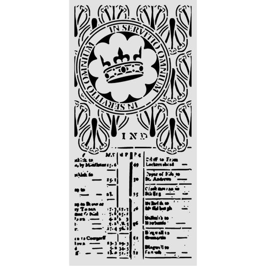 Stamperia- Thick Stencil 12 X 25cm- Our Way crown