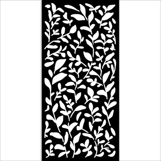 Stamperia- Thick Stencil 12 X 25cm-  Secret Diary Leaves Pattern