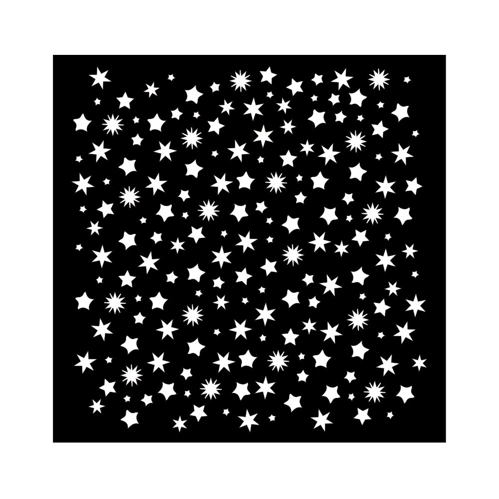 Stamperia - Mix Media Stencil - 18 X 18 - Classic Christmas stars pattern