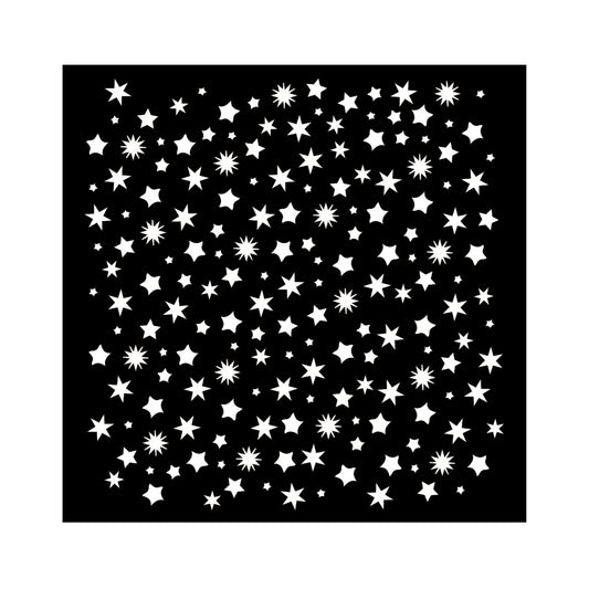 Stamperia - Mix Media Stencil - 18 X 18 - Classic Christmas stars pattern