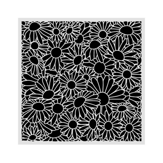 Stamperia - Mix Media Stencil - 18 X 18 - Daisies Pattern