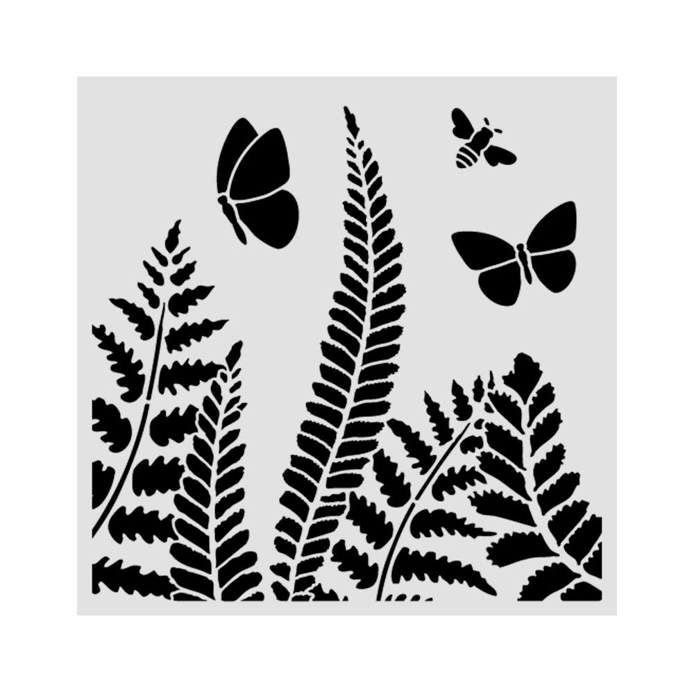 Stamperia - Mix Media Stencil - 18 X 18 - Fern