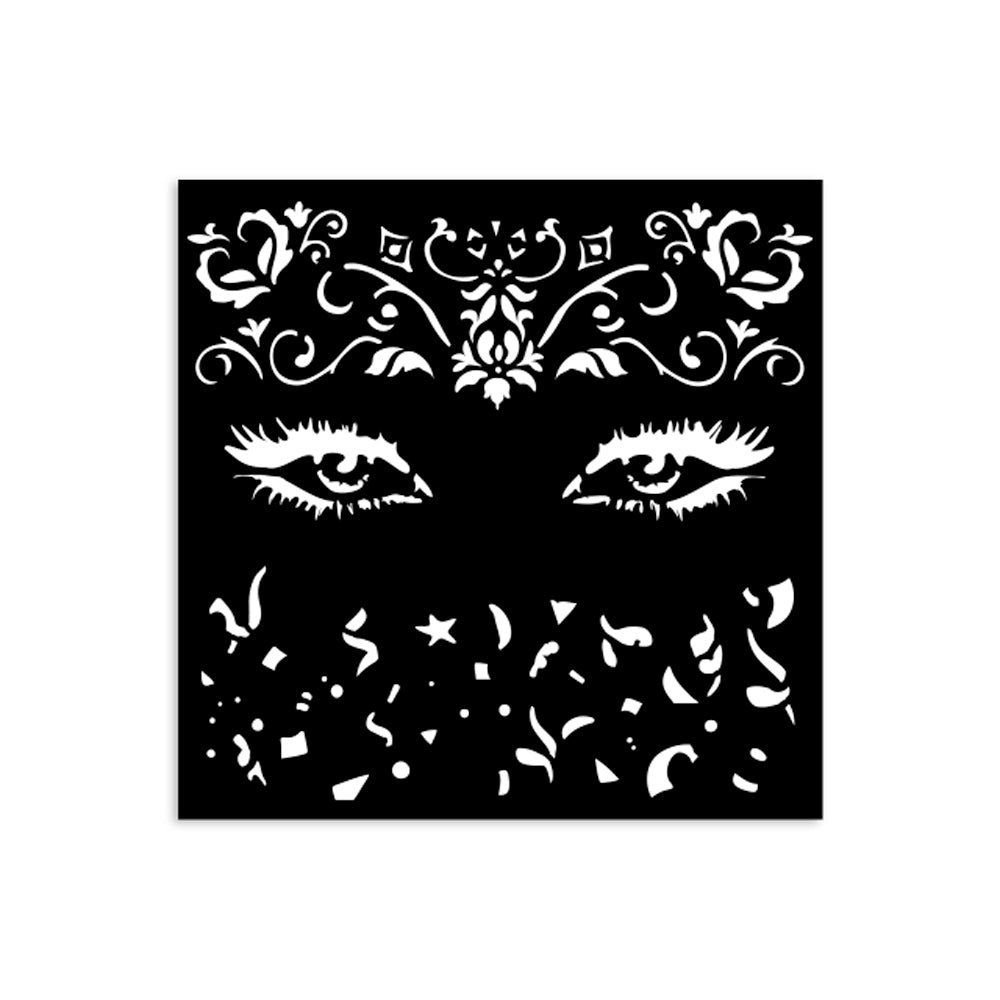 Stamperia- Thick Stencil 12 X 12cm- Masquerade eyes