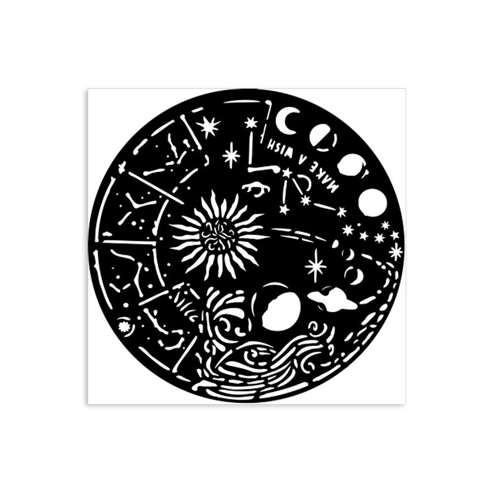 Pre Order Stamperia- Thick Stencil 12 X 12cm- Cosmos circle