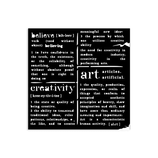 Pre Order Stamperia- Thick Stencil 12 X 12cm- Dictionary