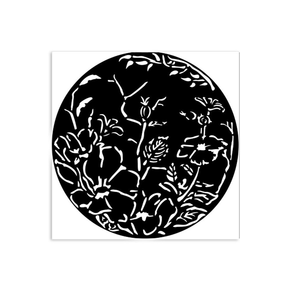 Pre Order Stamperia- Thick Stencil 12 X 12cm Round frame with flowers