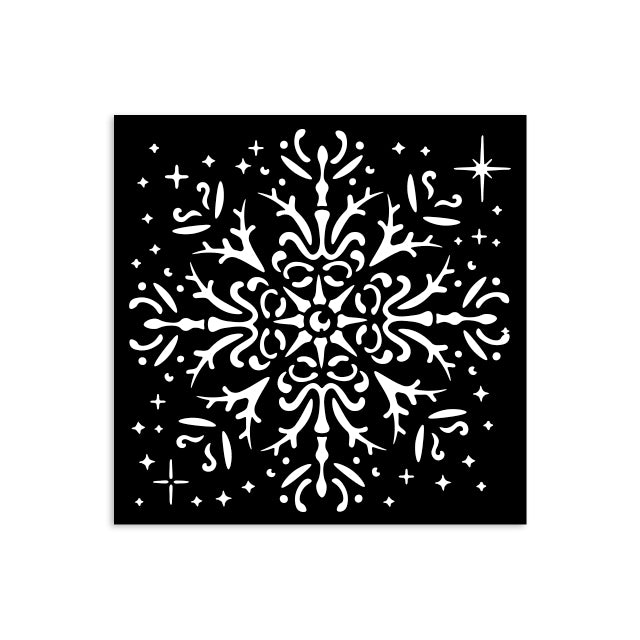 Stamperia- Thick Stencil 12 X 12cm- The Owl's House snowflake