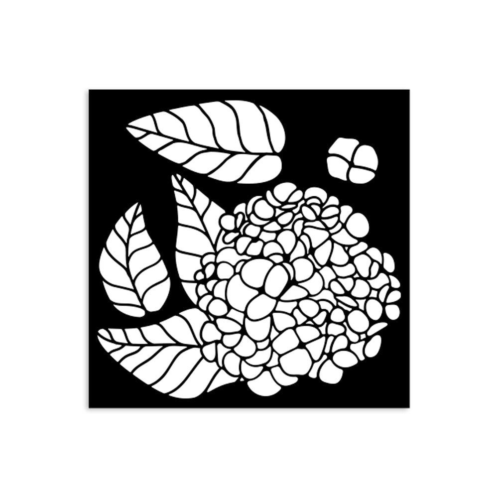 Stamperia- Thick Stencil 12 X 12cm - Quiet Days hydrangea