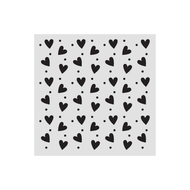Stamperia- Thick Stencil 12 X 12cm - Family heart texture
