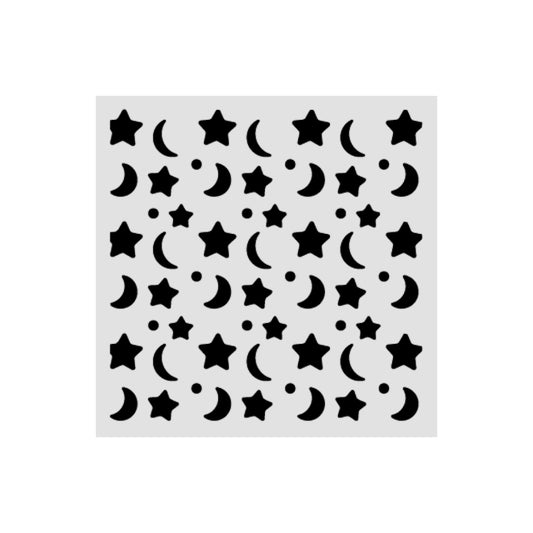 Stamperia- Thick Stencil 12 X 12cm - Baby Moon and Star
