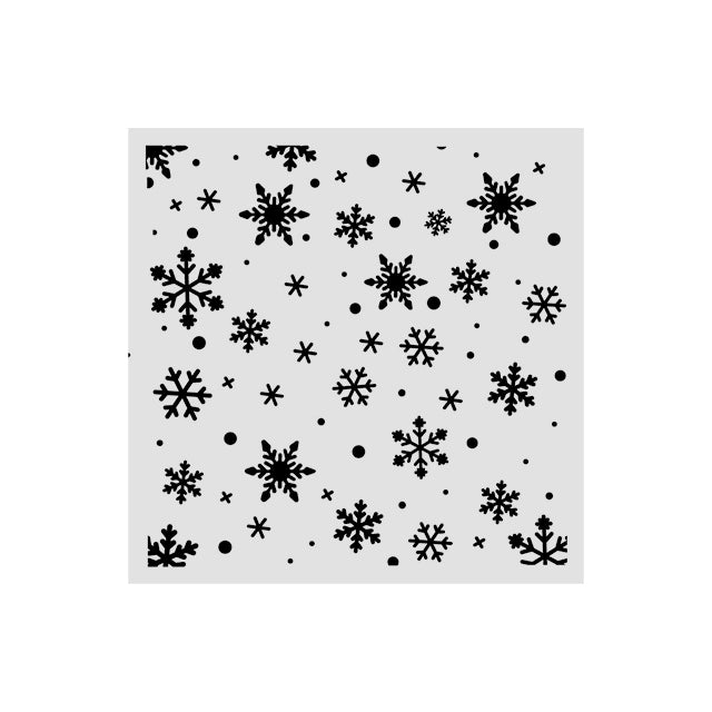Stamperia- Thick Stencil 12 X 12cm - Christmas and Snowflakes Pattern