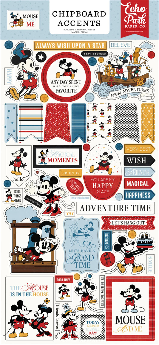 Mouse and Me - 6x13 Chipboard Accents