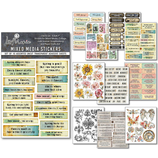 CIAO BELLA  - Mixed Media Stickers  – Sound of Spring Pack of 10